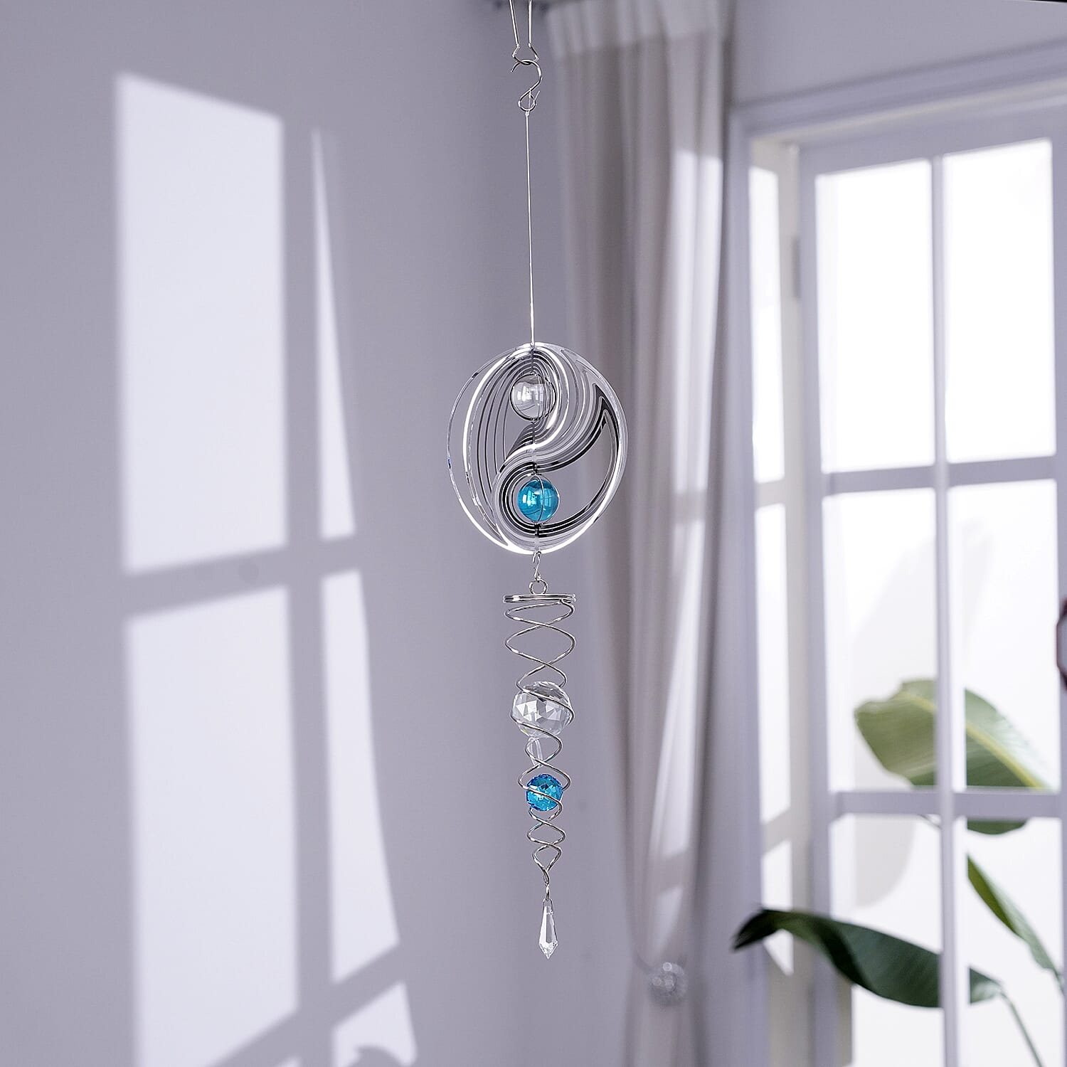 Hanging Magic Kinetic Sculpture Eight Diagrams Wind Spinner -  Multicolor