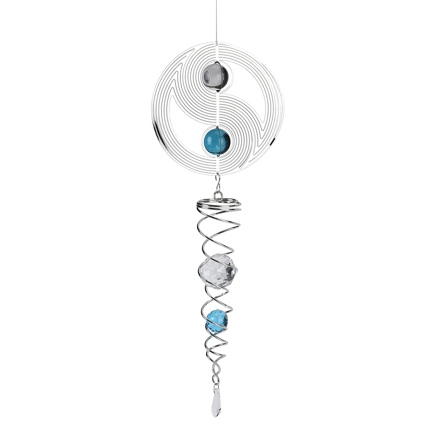 Hanging Magic Kinetic Sculpture Eight Diagrams Wind Spinner -  Multicolor