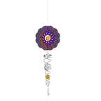 Hanging Magic Kinetic Sculpture Flower Wind Spinner - Silver - Multicolor