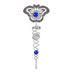 Hanging Magic Kinetic Sculpture Butterfly Wind Spinner  - Silver