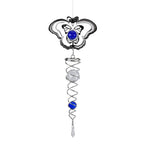 Hanging Magic Kinetic Sculpture Butterfly Wind Spinner  - Silver