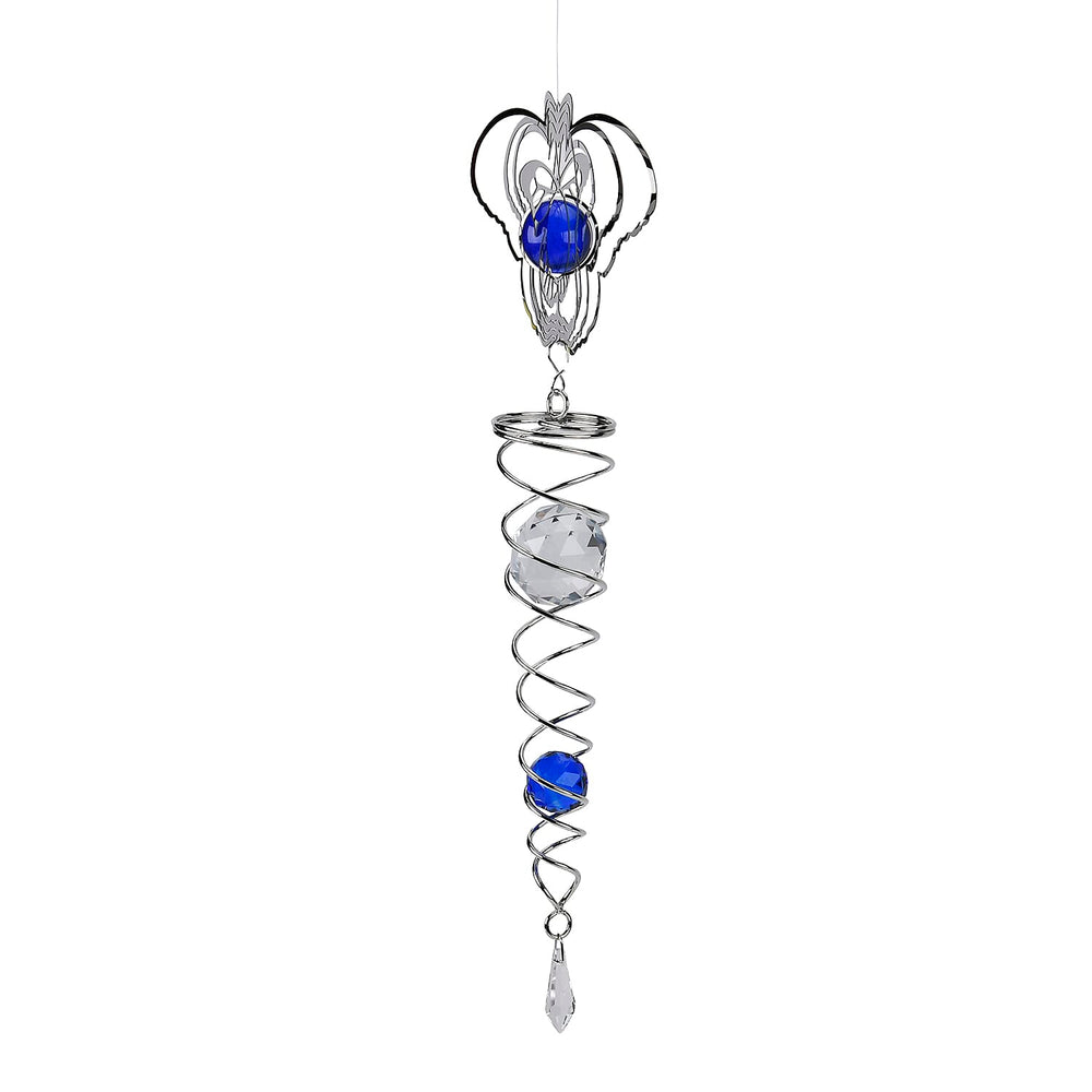 Hanging Magic Kinetic Sculpture Butterfly Wind Spinner  - Silver