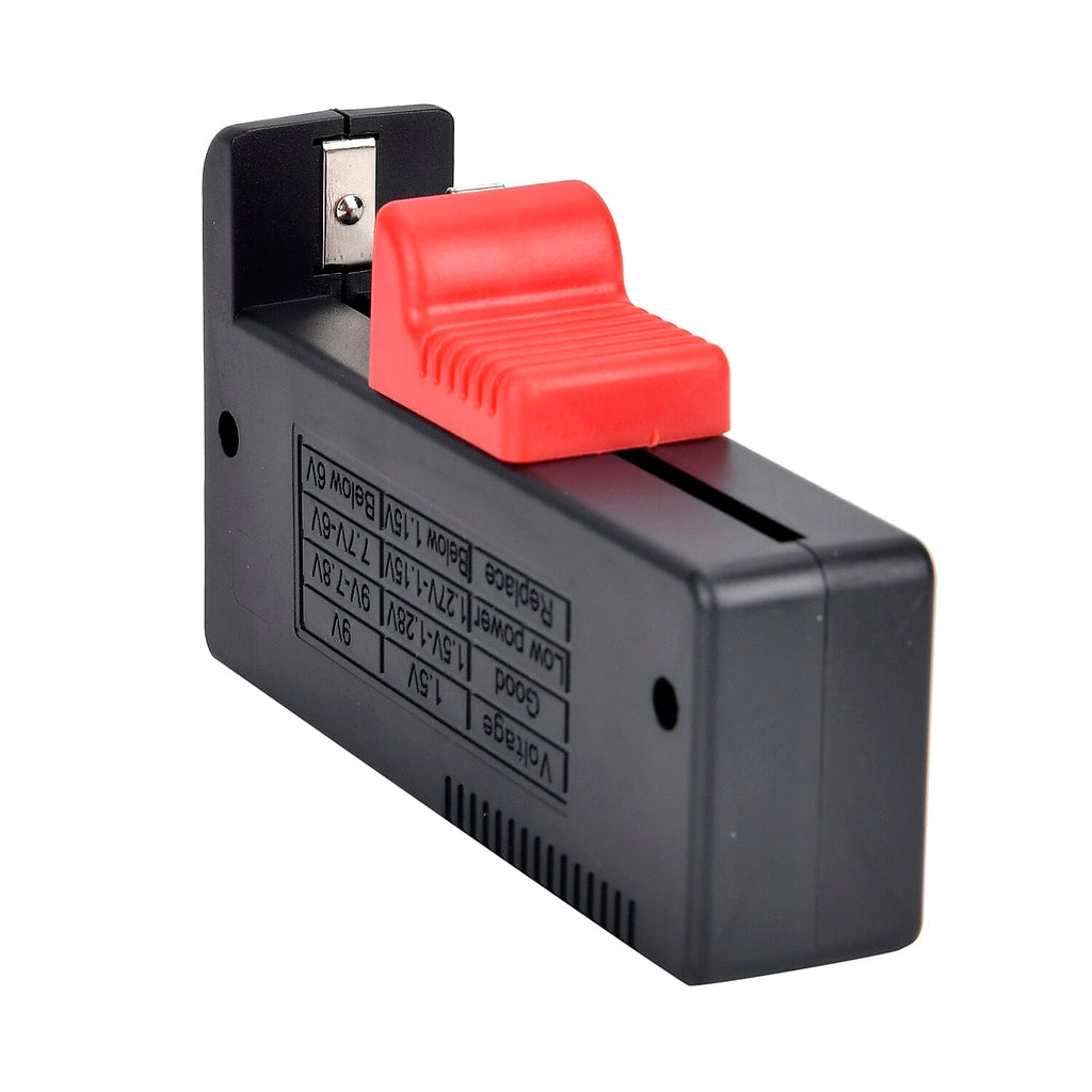 Battery Tester (Works with all Standard - Rechargeable Batteries) - Red - Black