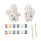 Christmas Ceramic Paint Set With LED Light, Inc. Snowman - Santa, Paint Colours and Brushes