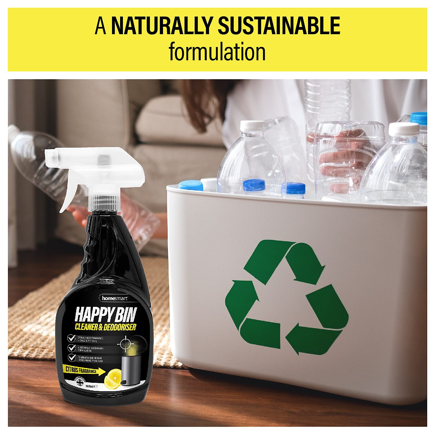 Home Smart Happy Bin Cleaner-Deodoriser - 500ml