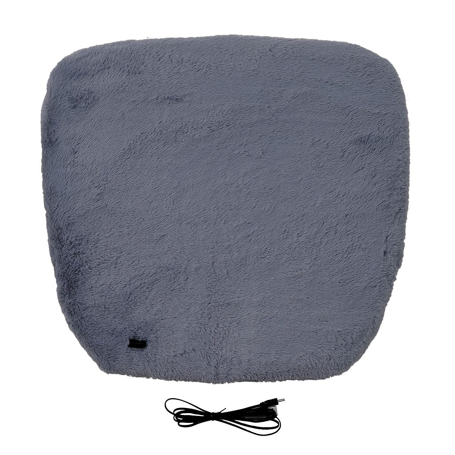 Sherpa Lined Heat Cushion with Gel Honeycomb Filling - USB Cable (Size 48x45 Cm)