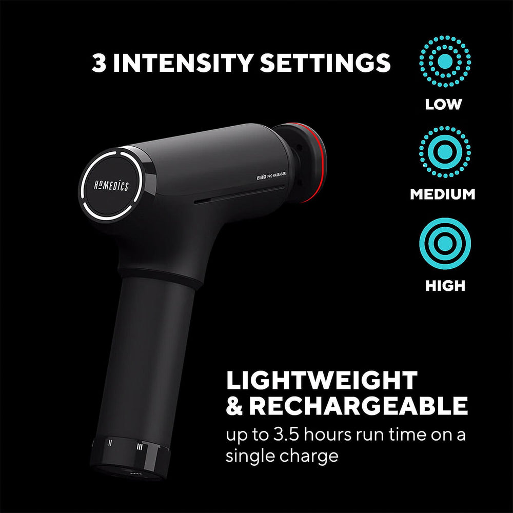 Homedics Pro Massage Gun (EU Plug with UK Adaptor) - Grey