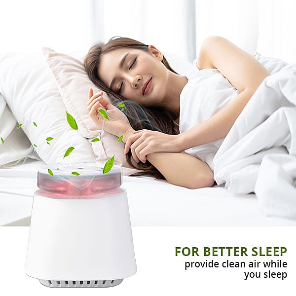 Homesmart 2 in 1 Air Purifier with Colour Changing Night Light (Size 15x13 Cm)