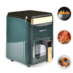 LIQUIDATION DEAL - Homesmart 3.5L Digital Air Fryer - Crisp, Roast, Bake - With Less Oil - 10 Menu Options - Green & Gold