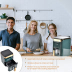 LIQUIDATION DEAL - Homesmart 3.5L Digital Air Fryer - Crisp, Roast, Bake - With Less Oil - 10 Menu Options - Green & Gold