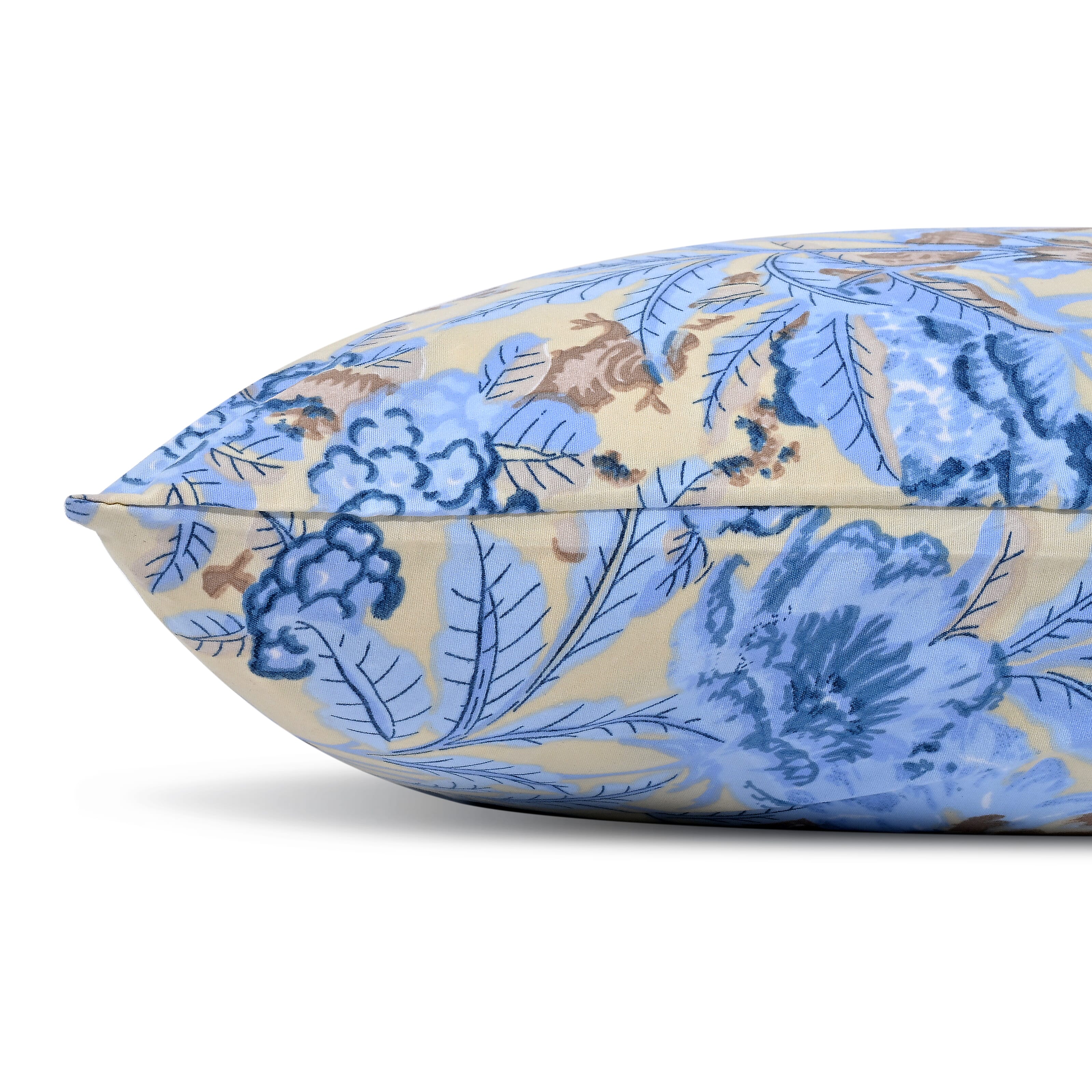 Homesmart 3-Piece Printed Duvet Set with Pillow Covers & Storage Bag (Size King) - Yellow & Blue