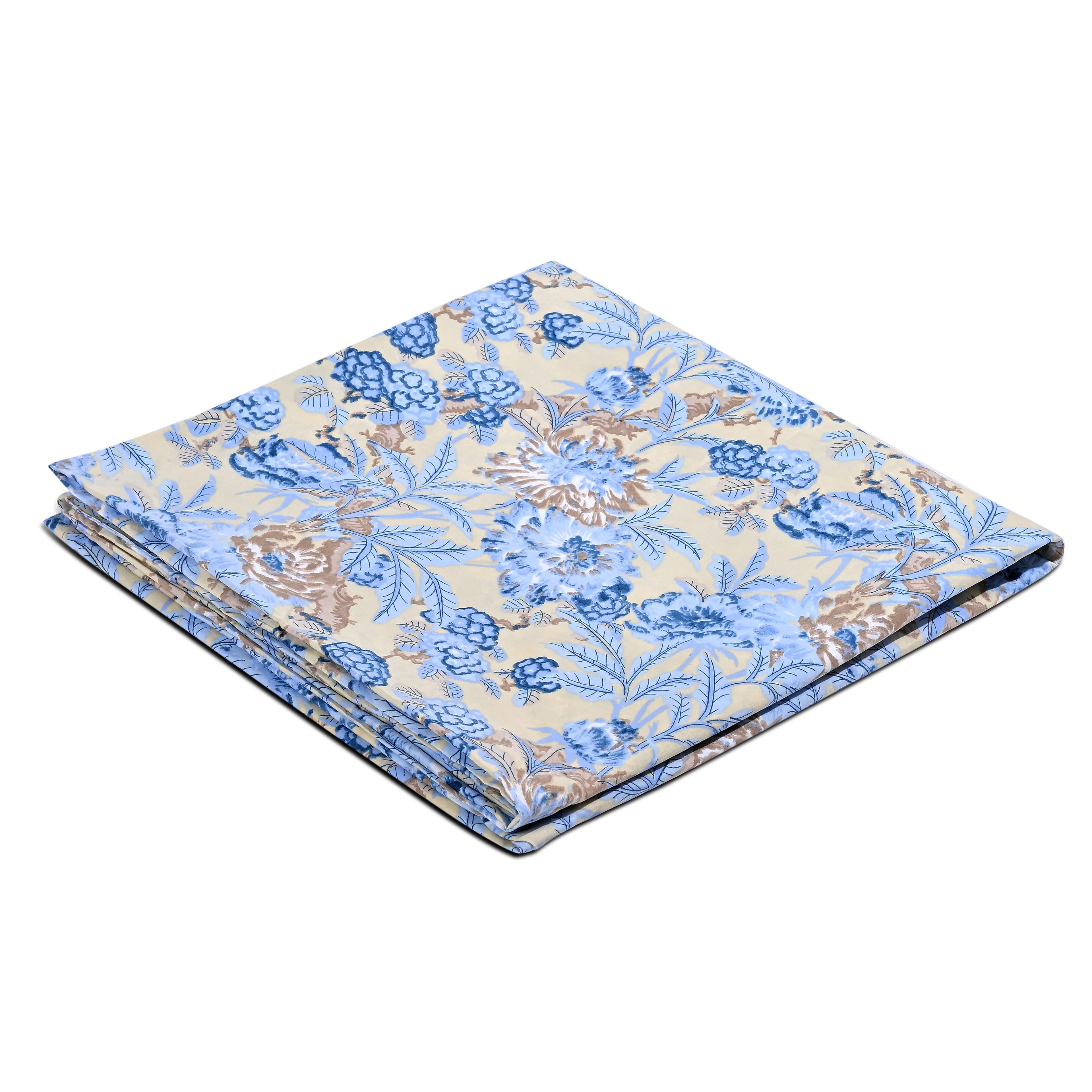Homesmart 3-Piece Printed Duvet Set with Pillow Covers & Storage Bag (Size King) - Yellow & Blue