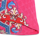 Homesmart 3-Piece Printed Duvet Set with Pillow Covers & Storage Bag (Size King) - Fushia