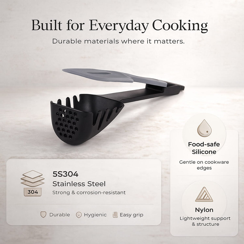 8-in-1 Multifunctional Kitchen Utensil - Grey & Black