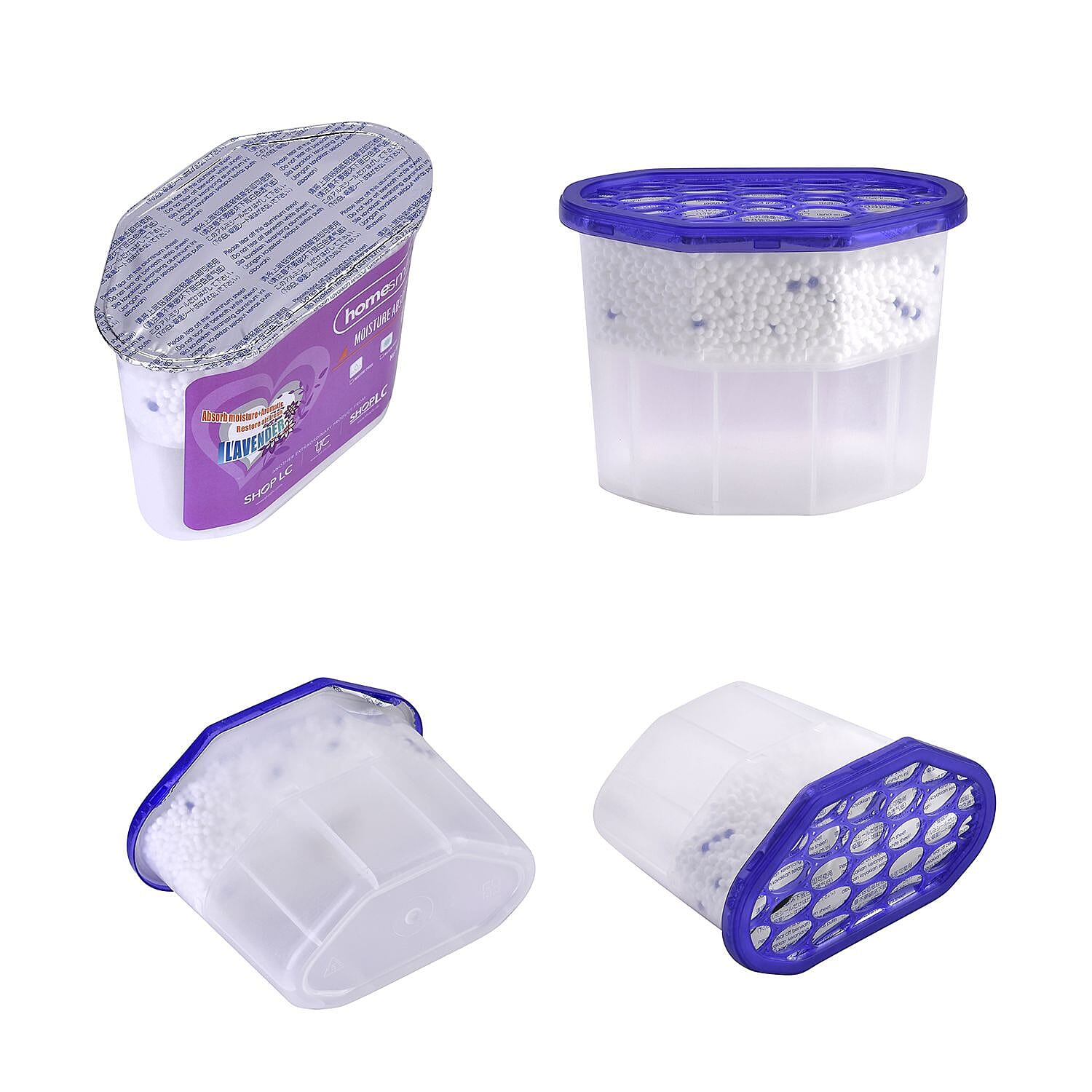 Set of 10 Lavender Fragranced Dehumidifiers - Prevent Mould Growth And Mildew - Absorbs Moisture
