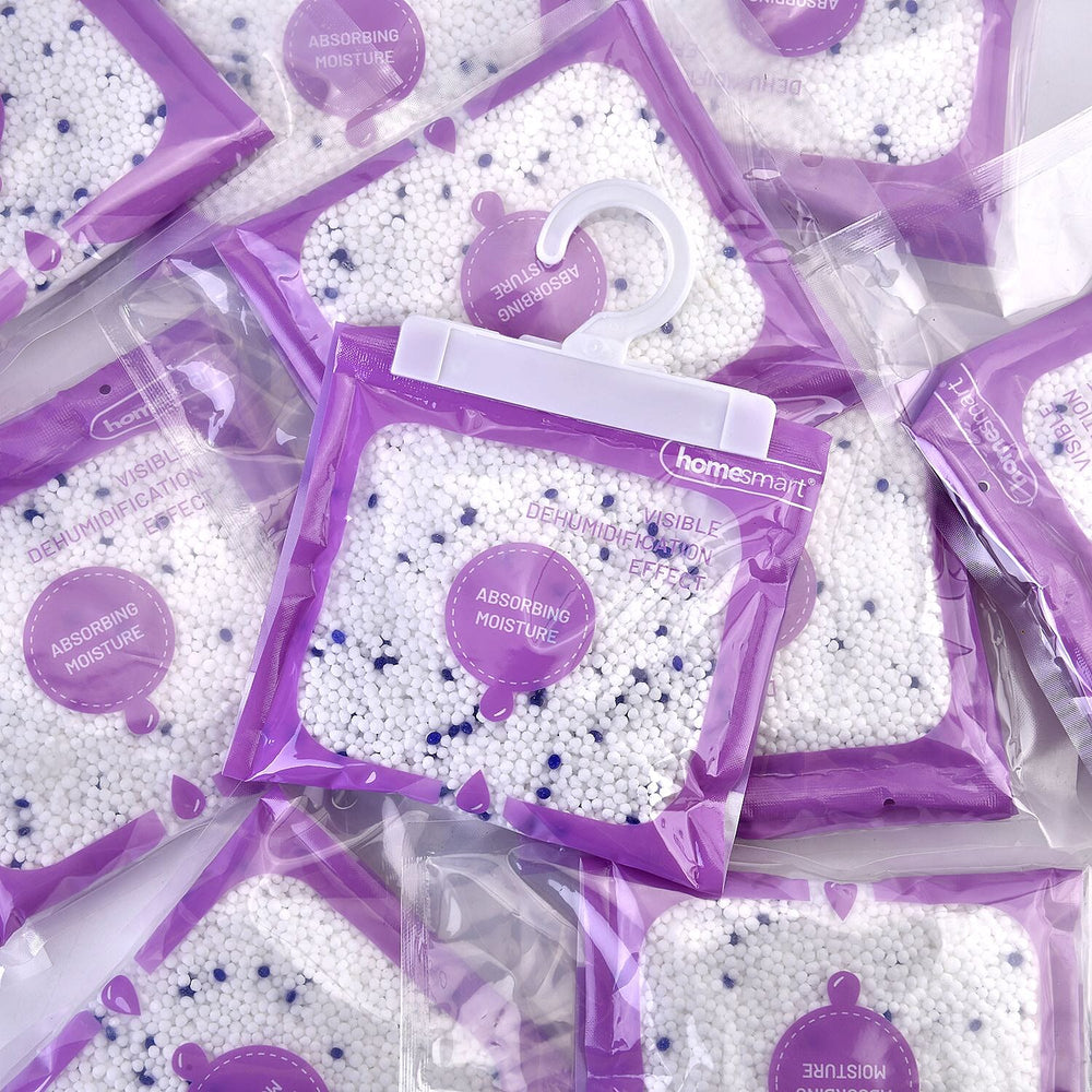 Set of 10 Lavender Dehumidifier Hanging Bags- Prevent Mould Growth And Mildew - Absorbs Moisture