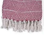 Homesmart Cotton Chevron Throw Blanket (Size 130x160 cm) - Dark Pink