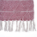 Homesmart Cotton Chevron Throw Blanket (Size 130x160 cm) - Dark Pink