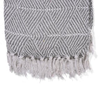 Homesmart Cotton Chevron Throw Blanket (Size 130x160cm) - Grey
