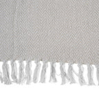 Hush Heaven 100% Soft Cotton Chevron Weaved Throw Blanket (200x150cm) - Cream