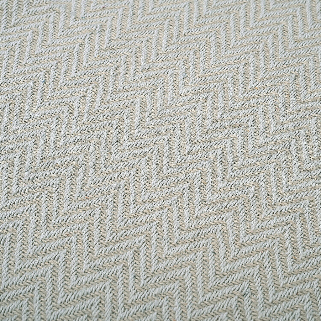 Hush Heaven 100% Soft Cotton Chevron Weaved Throw Blanket (200x150cm) - Cream