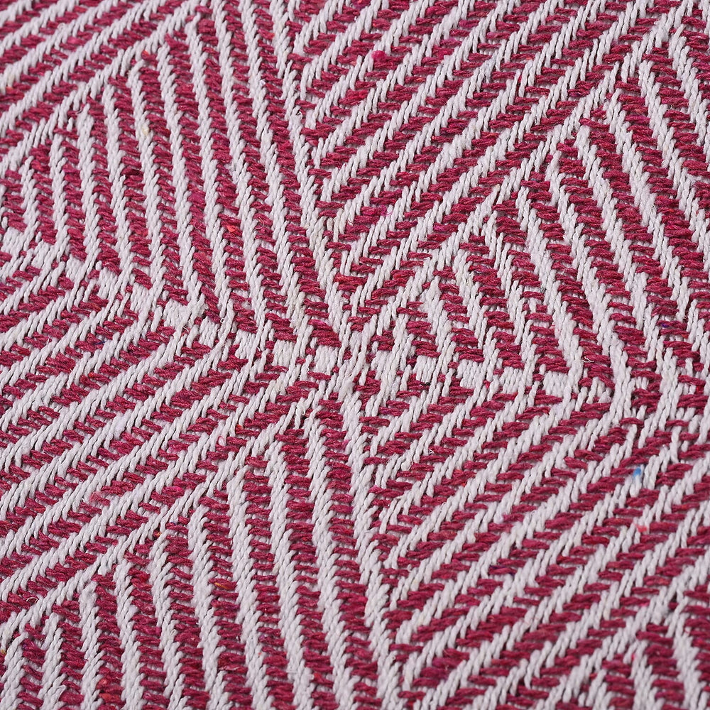 Hush Heaven 100% Soft Cotton Triangle Weaved Throw Blanket (200x150cm) - Dark Pink