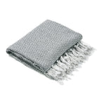 Hush Heaven 100% Soft Cotton Chevron Weaved Throw Blanket (200x150cm) - Grey