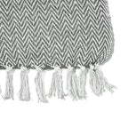 Hush Heaven 100% Soft Cotton Chevron Weaved Throw Blanket (200x150cm) - Grey