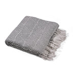 Hush Heaven 100% Soft Cotton Triangle Weaved Throw Blanket (200x150cm) - Grey