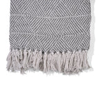 Hush Heaven 100% Soft Cotton Triangle Weaved Throw Blanket (200x150cm) - Grey