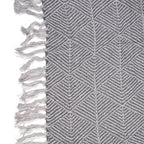 Hush Heaven 100% Soft Cotton Triangle Weaved Throw Blanket (200x150cm) - Grey