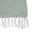 Hush Heaven 100% Soft Cotton Chevron Weaved Throw Blanket (200x150cm) - Sage Green