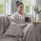 Hush Heaven 100% Soft Cotton Chevron Weaved Throw Blanket (200x150cm) - Taupe