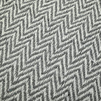 Cotton Chevron Throw Blanket (Size 130 x 160 cm) - Grey