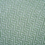 Homesmart Cotton Chevron Throw Blanket (Size 130 x160 cm) - Sage Green & Grey