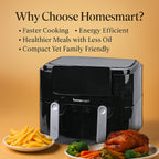 LOWEST EVER PRICE -Homesmart Dual Basket Digital Air Fryer - Roast, Crisp, Bake - 50c-200c. Non Stick Baskets.