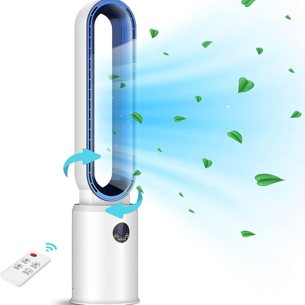 Homesmart 3 Wind Speeds Bladeless Fan with Remote Control (Power 55W) - Blue & White