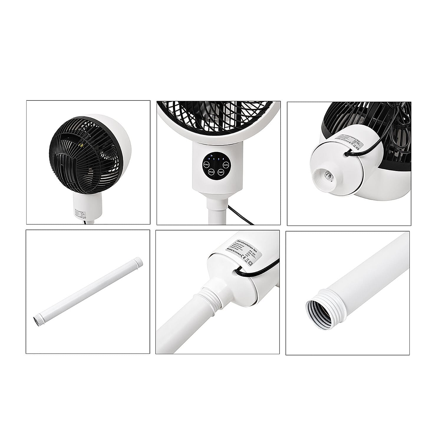 Energy Effiicient Low Noise Super Powerful Air Circulation Fan with Remote Control (35W) - White 88cm