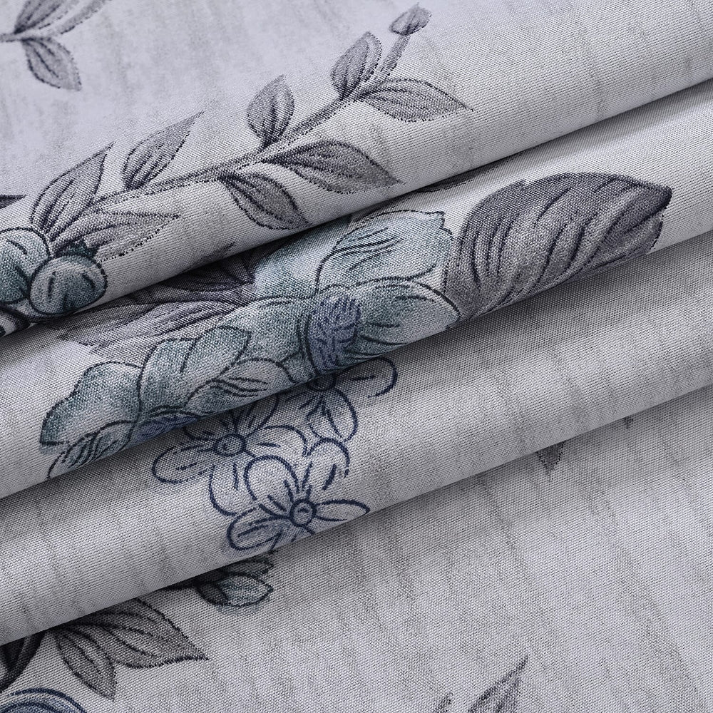 Boutique Bedding Collection - Lightweight Flower Design Comforter With 2 Pillowcases (Size Double)