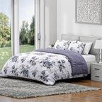 Boutique Bedding Collection - Lightweight Flower Design Comforter With 2 Pillowcases (Size King)