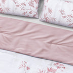 Boutique Bedding Collection - Lightweight Red Flower Design Comforter With 2 Pillowcases (Size King)