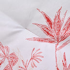 Boutique Bedding Collection - Lightweight Red Flower Design Comforter With 2 Pillowcases (Size King)