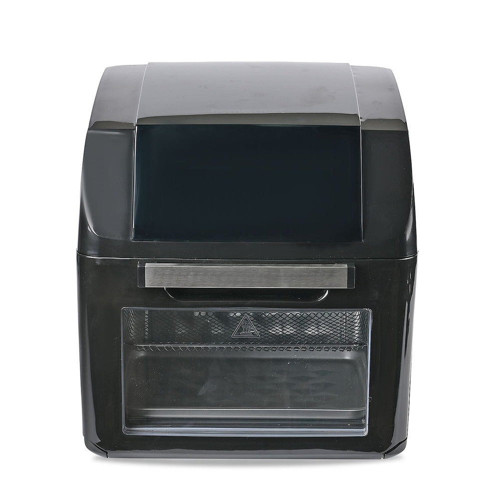 10 in 1 Combined Air Fryer with Rotisserie, Shelves And Rotating Barrell. Touch LED Display & 12L Capacity (Air Fry, Grill, Bake, Roast, Toast, Pizza) - Black