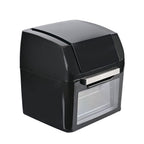 10 in 1 Combined Air Fryer with Rotisserie, Shelves And Rotating Barrell. Touch LED Display & 12L Capacity (Air Fry, Grill, Bake, Roast, Toast, Pizza) - Black