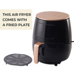 Homesmart Air Fryer 4.5L (1400W) - Air Fry, Roast, Bake, Reheat - Uses little to no oil, - Black (34x30cm)