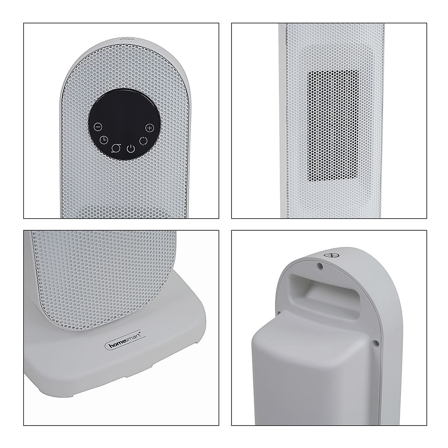 Homesmart Lightweight PTC Smart Heater with LCD Display and Remote- White