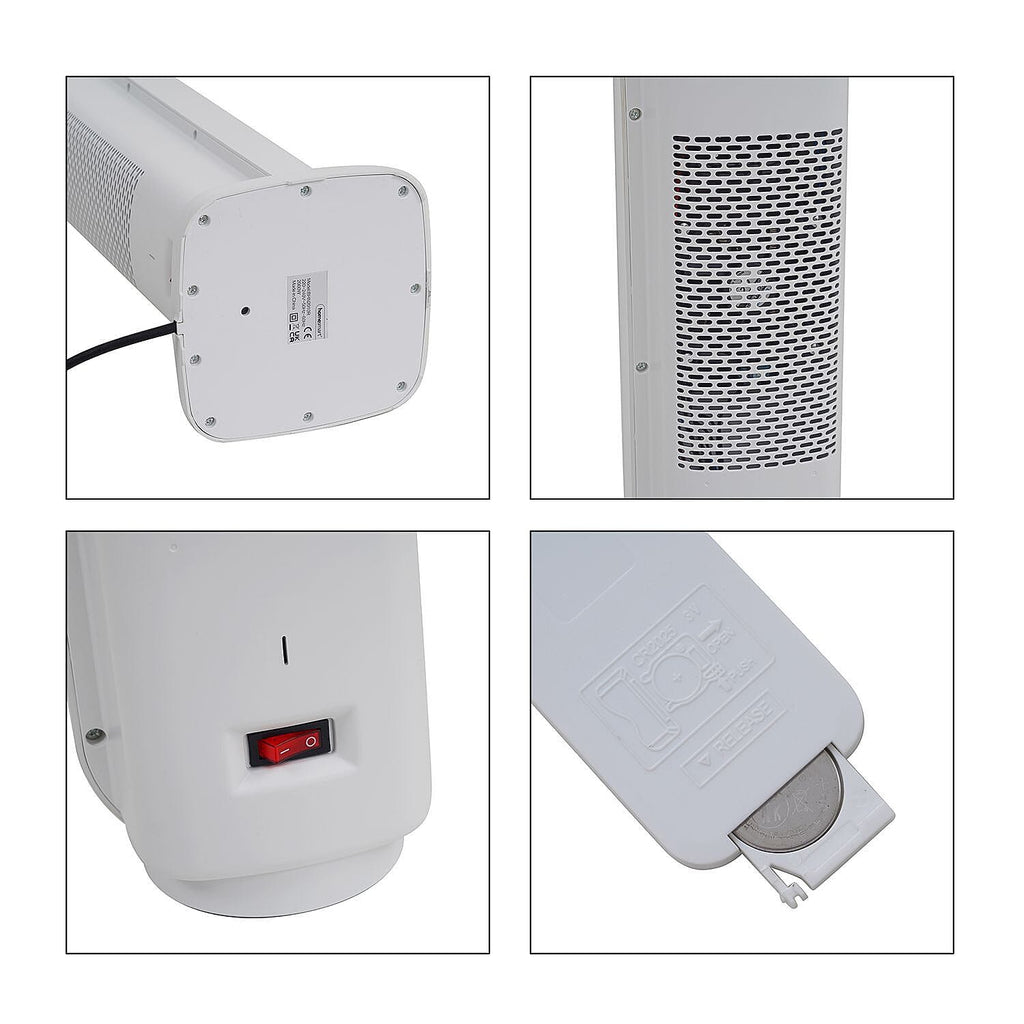 Homesmart Lightweight PTC Smart Heater with LCD Display and Remote- White