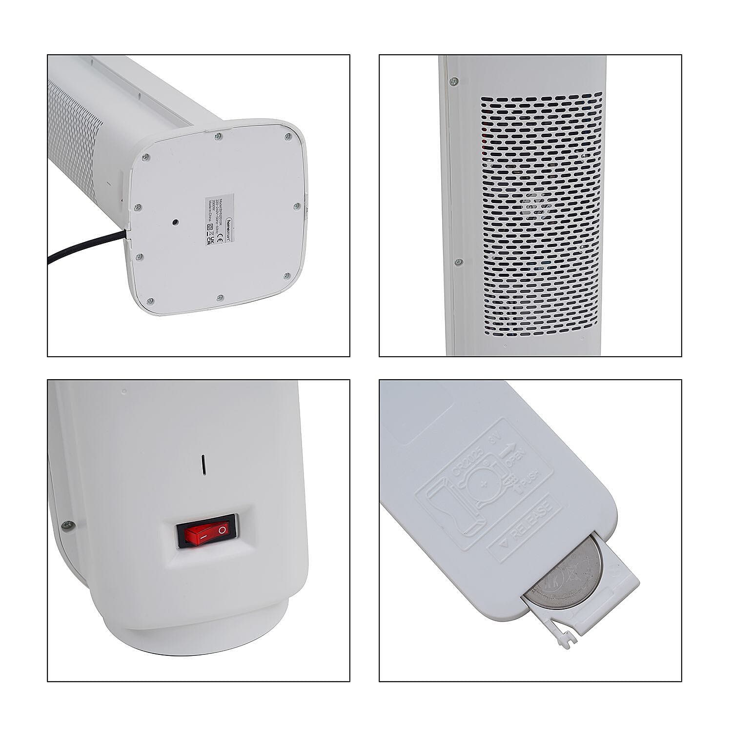 Homesmart Lightweight PTC Smart Heater with LCD Display and Remote- White