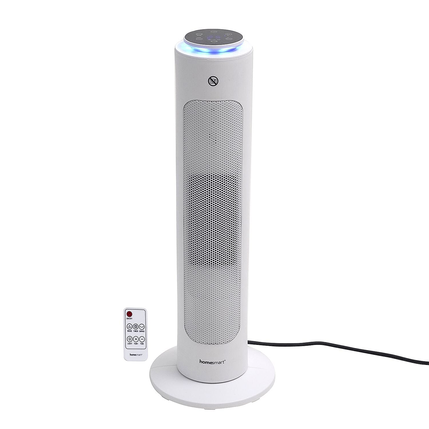Homesmart Portable Remote Control Heater with 3 Mode Technology and 60 Degree Wide Angle Swing (1300-2000W) With Ambient Light