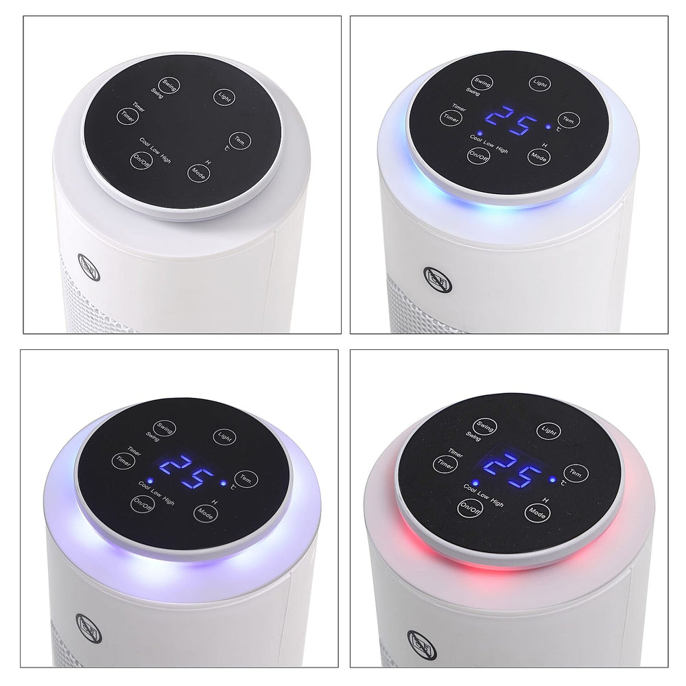 Homesmart Portable Remote Control Heater with 3 Mode Technology and 60 Degree Wide Angle Swing (1300-2000W) With Ambient Light